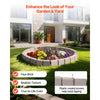 VEVOR Faux Stone Landscape Edging, 15.5 ft Kit, No Dig Garden Edging Border, Blocks for Lawn, Flower Beds, Yards, 4 Pack Each Section Has 6 Bricks 46.85"L x 3.94"W x 6.1"H, 9 Spikes & End Cap, Beige