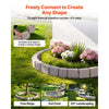 VEVOR Faux Stone Landscape Edging, 15.5 ft Kit, No Dig Garden Edging Border, Blocks for Lawn, Flower Beds, Yards, 4 Pack Each Section Has 6 Bricks 46.85"L x 3.94"W x 6.1"H, 9 Spikes & End Cap, Beige