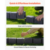 VEVOR Faux Stone Landscape Edging, 15.5 ft Kit, No Dig Garden Edging Border, Blocks for Lawn, Flower Beds, Yards, 4 Pack Each Section Has 6 Bricks 46.85"L x 3.94"W x 6.1"H, 8 Spikes, Charcoal Black