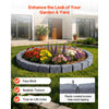 VEVOR Faux Stone Landscape Edging, 46.85" Kit, No Dig Garden Edging Border, Blocks for Lawn, Flower Beds, Yards, 1 Pack Each Section Has 6 Bricks 46.85"L x 3.94"W x 6.1"H, 3 Spikes, Sandstone Gray