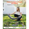 VEVOR Faux Stone Landscape Edging, 46.85" Kit, No Dig Garden Edging Border, Blocks for Lawn, Flower Beds, Yards, 1 Pack Each Section Has 6 Bricks 46.85"L x 3.94"W x 6.1"H, 3 Spikes, Sandstone Gray