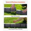 VEVOR Faux Stone Landscape Edging, 46.85" Kit, No Dig Garden Edging Border, Blocks for Lawn, Flower Beds, Yards, 1 Pack Each Section Has 6 Bricks 46.85"L x 3.94"W x 6.1"H, 3 Spikes, Sandstone Gray