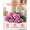 VEVOR Artificial Flowers Bulk Geraniums 24 PCS Faux Pink Flower with Stems, for Vase, Centerpieces, Weddings, Parties, Bouquets, Home Decor and DIY Arrangements, Realistic Fake Flowers, Easy to Care