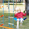 VEVOR Ninja Warrior Obstacle Course for Kids, 2 x 56 ft Weatherproof Slacklines, 500lbs Weight Capacity Monkey Line, Outdoor Playset Equipment, Backyard Toys Training Equipment Set with 12 Obstacles