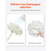 VEVOR Artificial Flowers, 105 pcs Real Looking White Silk Fake Hydrangea Bulk, White Faux Bridal Shower with Stems for DIY Wedding Bouquets, Home Centerpieces Arrangements, Party Tables Decorations