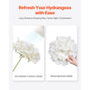 VEVOR Artificial Flowers, 305 pcs Real Looking White Silk Fake Hydrangea Bulk, White Faux Bridal Shower with Stems for DIY Wedding Bouquets, Home Centerpieces Arrangements, Party Tables Decorations