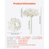 VEVOR Artificial Flowers, 305 pcs Real Looking White Silk Fake Hydrangea Bulk, White Faux Bridal Shower with Stems for DIY Wedding Bouquets, Home Centerpieces Arrangements, Party Tables Decorations
