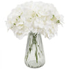 VEVOR Artificial Flowers, 65 pcs Real Looking White Silk Fake Hydrangea Bulk, White Faux Bridal Shower with Stems for DIY Wedding Bouquets, Home Centerpieces Arrangements, Party Tables Decorations