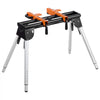 VEVOR Miter Saw Stand, 330lbs Load Capacity Steel Collapsible Stand for Miter Saw with One-piece Mounting Brackets Clamps, 29.1"-32.9" Adjustable Height, Portable Compact and Folding Miter Saw Stand