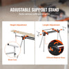 VEVOR Miter Saw Stand, 300lbs Load Capacity Steel Collapsible Stand for Miter Saw with One-piece Mounting Brackets Clamps, Adjustable Height and Length, Portable Compact and Folding Miter Saw Stand