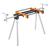 VEVOR Miter Saw Stand, 300lbs Load Capacity Steel Collapsible Stand for Miter Saw with One-piece Mounting Brackets Clamps, Adjustable Height and Length, Portable Compact and Folding Miter Saw Stand