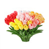 VEVOR Artificial Flowers Bulk Tulips 100 PCS Mixed Color Flower with Stems, Faux Flowers for Vase, Centerpieces, Weddings, Parties, Bouquets, Home Decor and DIY Arrangements, Realistic Fake Flower
