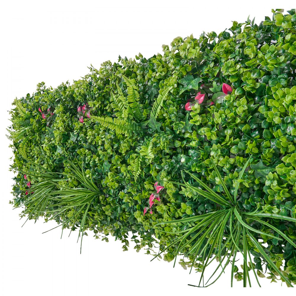 VEVOR Artificial Plant Wall, 16PCS 20 x 20 in Artificial Boxwood Panels, Greenery Backdrop Privacy Hedge Fence with Sun Protection, Fake Grass Wall Screen for Wedding, Indoor, Outdoor Garden, Backyard