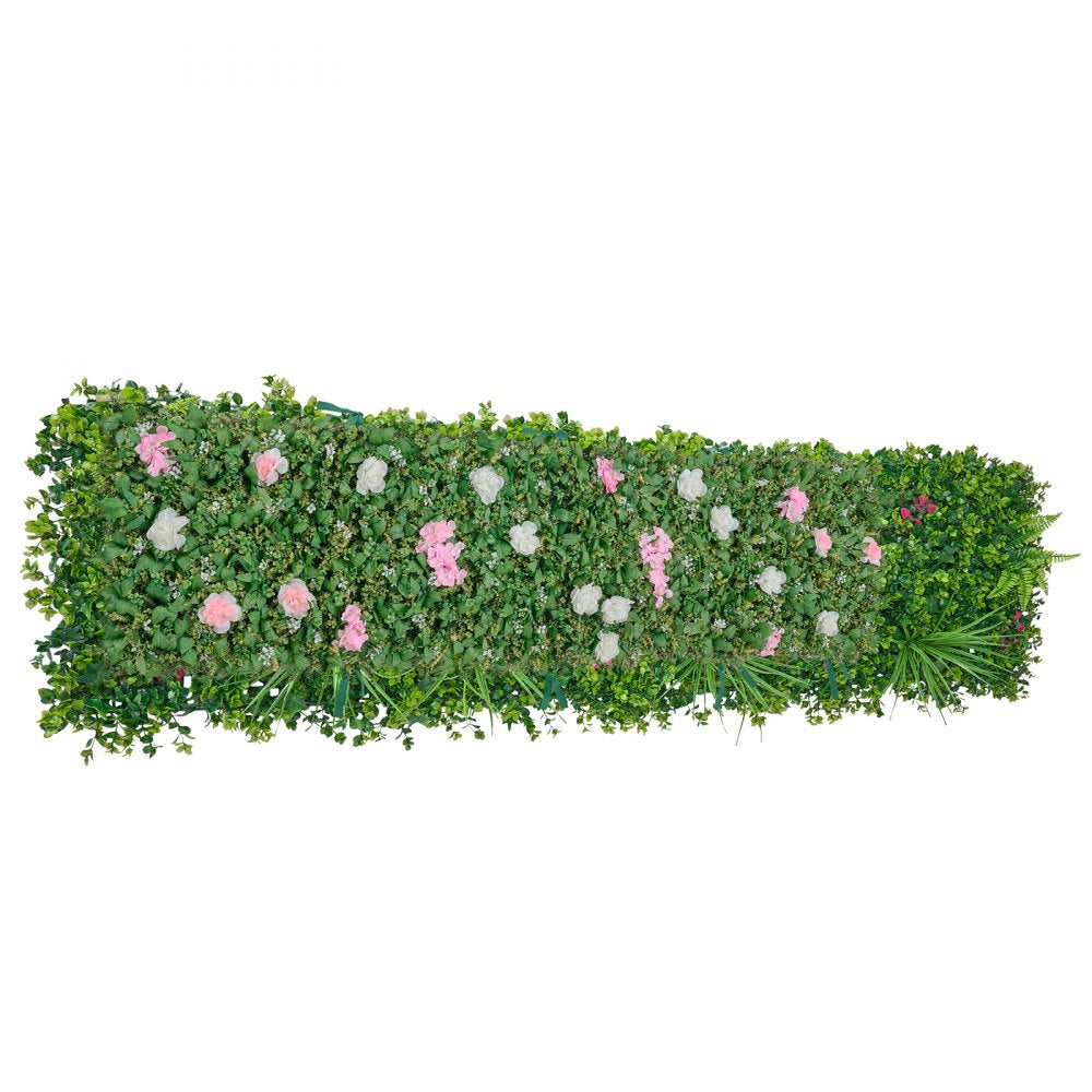 VEVOR Artificial Luxury‌ Flower Wall Backdrop, 2 PCS, Each Panel 2 x 8 ft, Gorgeous 3D Silk Floral Backdrop Pet Friendly, Easy Installation Flower Wall Panel for Wedding, Event, Party and Home Decor