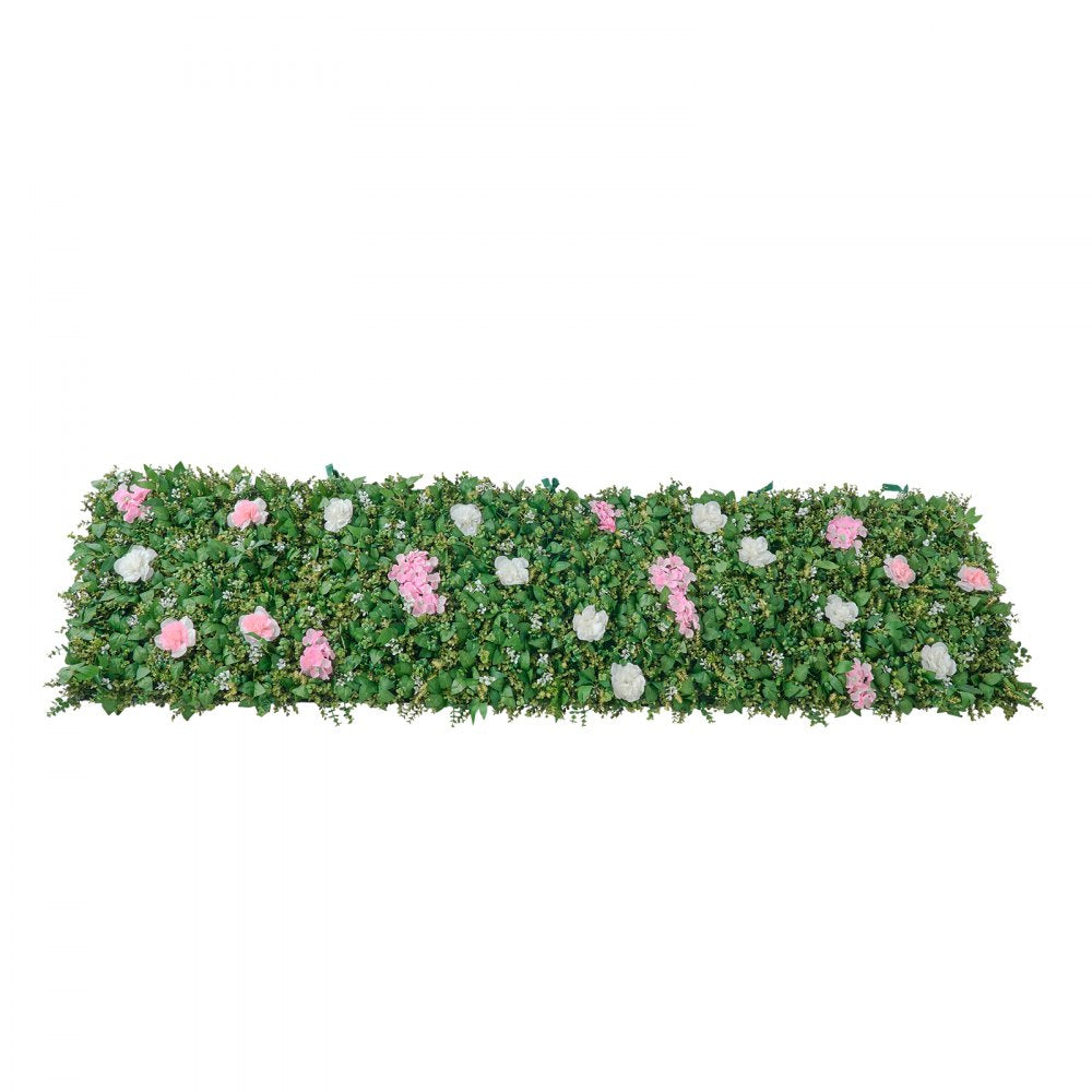 VEVOR Artificial Luxury‌ Flower Wall Backdrop, 2 PCS, Each Panel 2 x 8 ft, Gorgeous 3D Silk Floral Backdrop Pet Friendly, Easy Installation Flower Wall Panel for Wedding, Event, Party and Home Decor