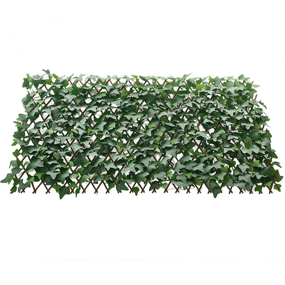 VEVOR Expandable Fence Privacy Screen, 25 x 126 in Expand Artificial Plant Wall, Realistic Artificial Ivy Panel with 50 Zip Ties, Decorative Faux Greenery Backdrop Hedges for Balcony Patio Outdoor