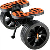 VEVOR Heavy Duty Kayak Cart, 320lbs Load Capacity, Detachable Canoe Trolley Cart with 10'' Solid Tires, Adjustable Brackets & Nonslip Support Foot, for Kayaks Canoes Paddleboards Float Mats Jon Boats