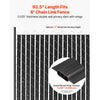VEVOR Bottom Locking Privacy Slats, Double-Wall Vertical Bottom-Locking Slats with Wings for Chain-Link Fence, High-Density HDPE Chain Link Slats Ideally Fit 8' High Fence for Garden and Farm(Black)