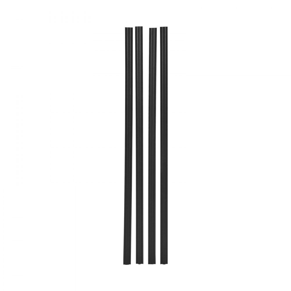 VEVOR Bottom Locking Privacy Slats, Double-Wall Vertical Bottom-Locking Slats with Wings for Chain-Link Fence, High-Density HDPE Chain Link Slats Ideally Fit 8' High Fence for Garden and Farm(Black)