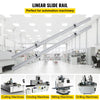 VEVOR Linear Rail, 2PCS SBR12-1000mm, Linear Guide 2 PCS Linear Guide Rails, 4 PCS Square Type Carriage Bearing Blocks, CNC Rail Linear Rails and Bearings Kit, for Automated Machines and Equipments