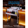 VEVOR Commercial Ice Bin with Sink & Faucet, 60 Qt Max Capacity, 24 x 19 x 35 Inch Stainless Steel Ice Chest with Sliding Lid and Bottle Holders, Cooler Cart Cocktail Unit for Bar Restaurant Pub