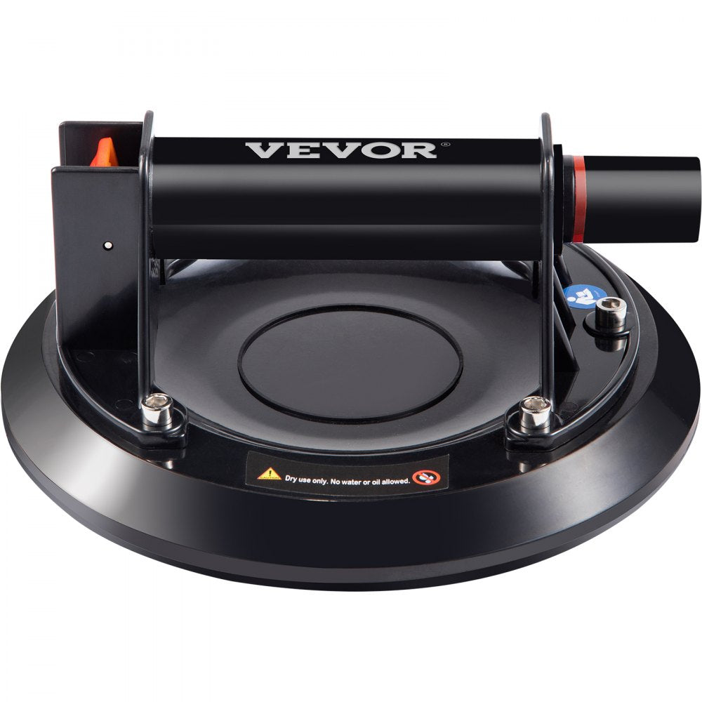 VEVOR Glass Suction Cup, 8\'\' Vacuum Suction Cup, 220lbs Load Capacity Vacuum Glass Lifter with Plastic Handle, Heavy-Duty Hand-Held Glass Lifter For Granite & Glass Lifting（With a free case）