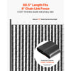 VEVOR Bottom Locking Privacy Slats, Double-Wall Vertical Bottom-Locking Slats for Chain-Link Fence, High-Density HDPE Chain Link Slats Ideally Fit 6' High Fence for Garden, Farm, Sports Field(Black)