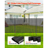 VEVOR Bottom Locking Privacy Slats, Double-Wall Vertical Bottom-Locking Slats for Chain-Link Fence, High-Density HDPE Chain Link Slats Ideally Fit 6' High Fence for Garden, Farm, Sports Field(Black)
