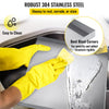 VEVOR 32 x 30 x 2.5 Inch Washing Machine Pan 18 GA Thickness 304 Stainless Steel Heavy Duty Compact Washer Drip Tray with Drain Hole & Hose Adapter