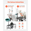 VEVOR Goat Milking Stand, 600 lbs Heavy Duty Goat Stand with Feed Bin, Adjustable Headpiece & Tool Basket, Stanchion for Grooming & Hoof Trimming, Metal Livestock Platform for Sheep, 51" x 23", Black