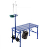 VEVOR Goat Milking Stand, 600 lbs Heavy Duty Foldable Goat Stand with Feed Bin & Wheels, Adjustable Headpiece & Tool Basket, Stanchion for Grooming & Hoof Trimming, Metal Livestock Platform for Sheep