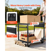 VEVOR Foldable Push Cart Dolly, 700 lbs, Heavy Duty Platform Hand Truck with Wheels, High-Strength Steel, 2 Tier Moving Flatbed Cart, for Warehouse, Garage, Workshop, Office, 28.7 x 18.5 x 32.3 in