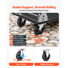 VEVOR Foldable Push Cart Dolly, 700 lbs, Heavy Duty Platform Hand Truck with Wheels, High-Strength Steel, 2 Tier Moving Flatbed Cart, for Warehouse, Garage, Workshop, Office, 28.7 x 18.5 x 32.3 in