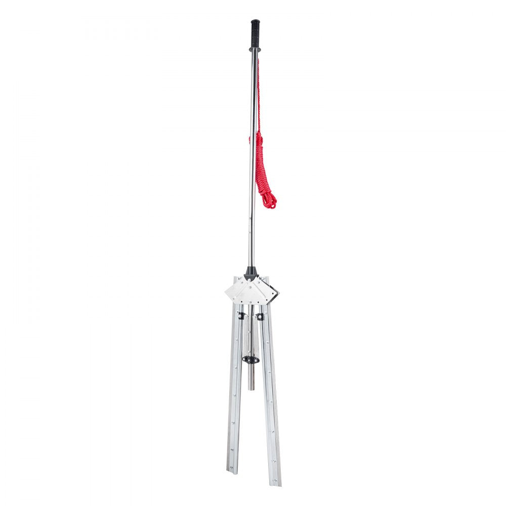 VEVOR Lake Weed Cutter, Pond Aquatic Plant Cutting Tool with 62 in Max. Cut Width, Sharp and Heavy-Duty Steel Blades, Pond Rake with 30 ft Throw Rope, for Cattail, Phragmites, Lilly Pads & Chara