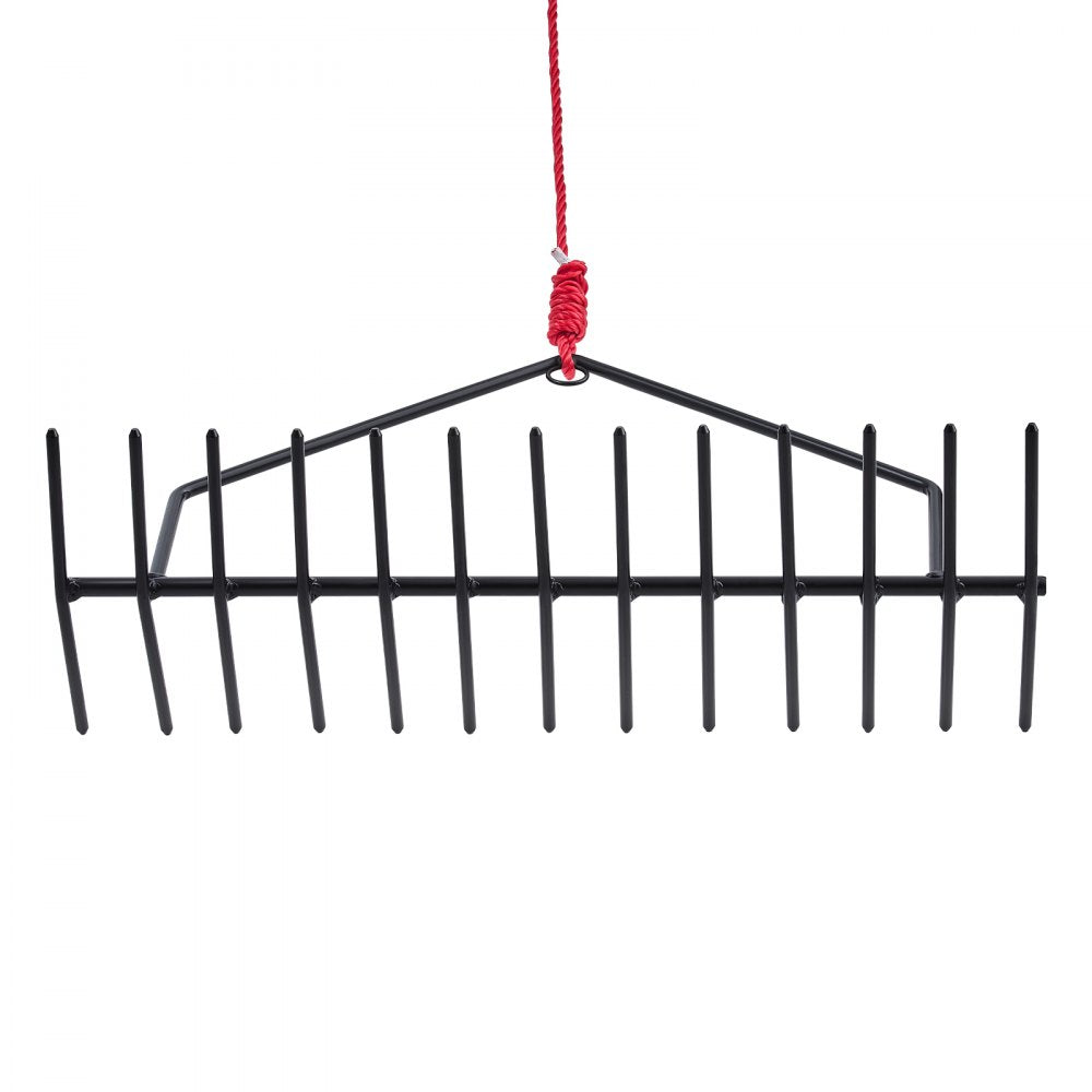 VEVOR 24 in Aquatic Weed Rake, 8.7 in Double Sided Lake Weed Rake, Pond Weeds Cutter with 30ft Rope, Tie Hole, No Assembly Required, Lightweight Muck Lilypad Clearing Tool for Pond, Lake, Rivulet
