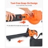 VEVOR Electric Leaf Blower, 12 Amp, 250 MPH, 400 CFM, 3 in 1 Handheld Blower Vacuum & Mulcher for Lawn Care, 2-Speed Lightweight Portable with Bag and Wheeled Base for Yard Patio Outdoor, Corded