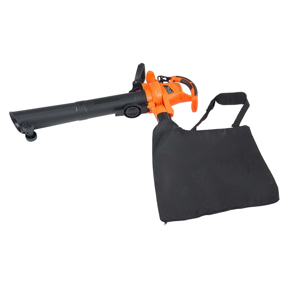 VEVOR Electric Leaf Blower, 12 Amp, 250 MPH, 400 CFM, 3 in 1 Handheld Blower Vacuum & Mulcher for Lawn Care, 2-Speed Lightweight Portable with Bag and Wheeled Base for Yard Patio Outdoor, Corded