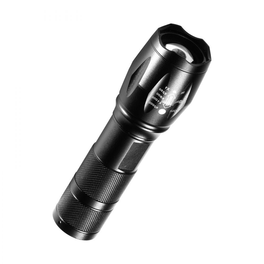 VEVOR 2 Pack Flashlights Torch, 2000 High Lumens 5 Modes Adjustable Focus Flashlight, IP44 LED Waterproof Handheld Flashlight for Camping Cycling Hiking Fishing Emergency