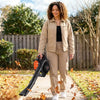 VEVOR Gas Leaf Blower, 25.4CC 4-Stroke Gas Powered Handheld Leaf Blower with 0.75L Fuel Tank, 340 CFM Air Volume, 130 MPH Air Speed, Ideal for Lawn Care, Leaves Cleaning, Yard Debris & Snow Removal