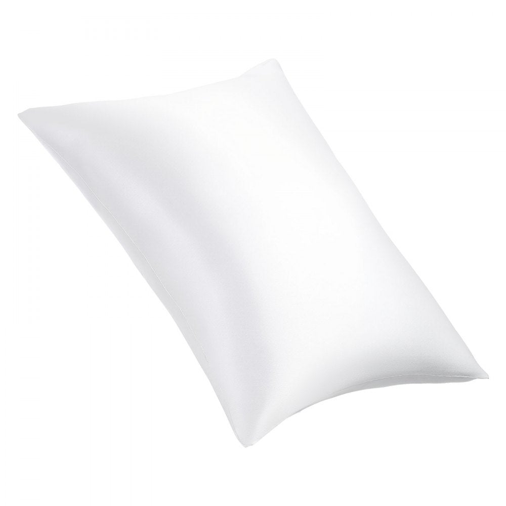 VEVOR Silk Pillowcase, 100% Pure Mulberry Silk Pillow Case, 26 in x 20 in Standard Silky Pillow Case for Hair and Skin, Smooth, Soft and Breathable Pillowcase with Hidden Zipper, for Sleeping (White)