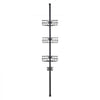 VEVOR Shower Corner Caddy Tension Pole, 39" to 125" High, Multi-Functional Shower Tension Pole with Strong Load-Bearing Tray, Rust-Proof Easy-to-Install Tension Pole, Fit for Bathroom & Washroom