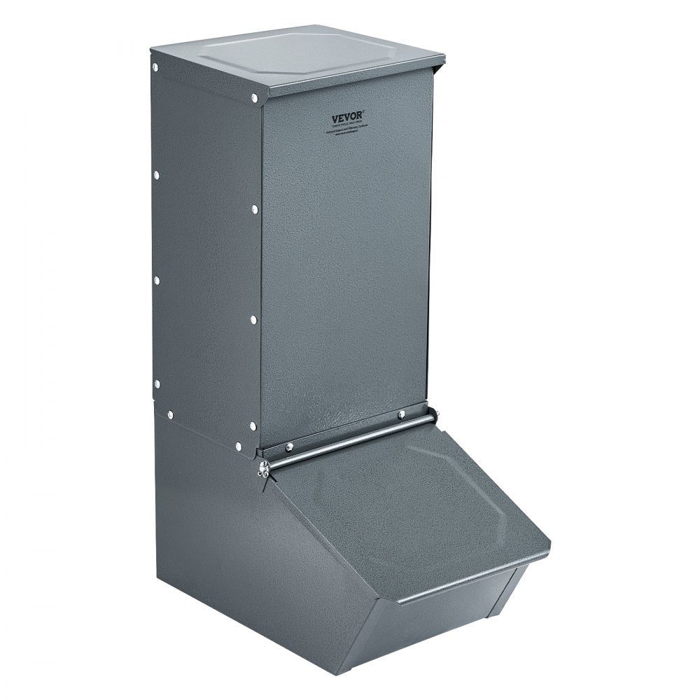 VEVOR Hog Feeder, 2.2 Bushel Capacity, Single Door Pig Feeder, Heavy Duty Steel Piglets Feeder, Multipurpose Trough Creep Feeder, Outdoor Livestock Feeder Farm Accessory for Feeding up to 5 Hogs