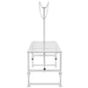 VEVOR Goat & Sheep Stand, 47x23 inch Livestock Stand, Metal Livestock Milking and Shearing Stand 21" to 33" Adjustable Height, with Headpiece and Nose Loop, 500lbs Loading Weight, White