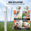 VEVOR Goat & Sheep Stand, 51x23 inch Livestock Stand, Metal Livestock Milking and Shearing Stand 21" to 33" Adjustable Height, with Headpiece and Nose Loop, 500lbs Loading Weight, White