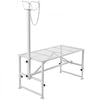 VEVOR Goat & Sheep Stand, 51x23 inch Livestock Stand, Metal Livestock Milking and Shearing Stand 21" to 33" Adjustable Height, with Headpiece and Nose Loop, 500lbs Loading Weight, White