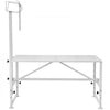 VEVOR Goat & Sheep Stand, 51x23 inch Livestock Stand, Metal Livestock Milking and Shearing Stand 21" to 33" Adjustable Height, with Headpiece and Nose Loop, 500lbs Loading Weight, White