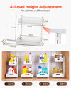 VEVOR Under Sink Organizer, 2 Pack 2-Tier Pull Out Cabinet Organizer with 4-Level Height Adjustment, Metal Slide Out Shelf, Multi-Purpose Cabinet Organizers and Storage for Bathroom & Kitchen, White