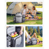 VEVOR Picnic Backpack, Beach Picnic Backpack Bag for 4 Person with Insulated Cooler Compartment, Detachable Bottle/Wine Holder, Lightweight Blanket, Plates and Cutlery Set for Hiking & Camping, Grey
