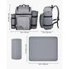 VEVOR Picnic Backpack, Beach Picnic Backpack Bag for 4 Person with Insulated Cooler Compartment, Detachable Bottle/Wine Holder, Lightweight Blanket, Plates and Cutlery Set for Hiking & Camping, Grey