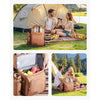 VEVOR Picnic Backpack, Beach Picnic Backpack Bag for 4 Person with Insulated Cooler Compartment, Detachable Bottle/Wine Holder, Lightweight Blanket, Plates and Cutlery Set for Hiking & Camping, Brown